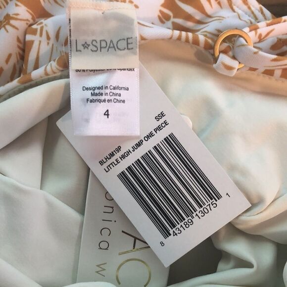 NWT L*SPACE Little High Jump One Piece Swimsuit -4 - Picture 6 of 9